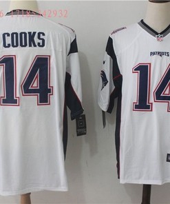 New England Patriots In Cooks #14 Nfl 2020 White Jersey Jersey - Robokeg