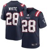 New England Patriots James White #28 Nfl 2020 Black Blue Jersey - Robokeg