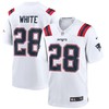 New England Patriots James White #28 Nfl 2020 White Jersey Jersey - Robokeg