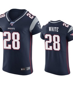 New England Patriots James White Navy 100th Season Vapor Elite Jersey - Robokeg