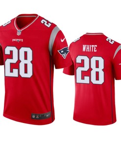 New England Patriots James White Red Inverted Legend Jersey - Robokeg