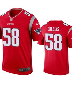New England Patriots Jamie Collins Red Inverted Legend Jersey - Robokeg
