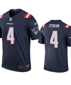 New England Patriots Jarrett Stidham Navy Color Rush Legend Jersey - Robokeg