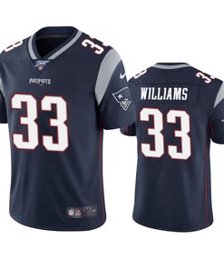 New England Patriots Joejuan Williams Navy 100th Season Vapor Limited Jersey - Robokeg