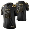 New England Patriots Jonnu Smith 81 2021 Nfl Golden Brandedition Black Jersey Gift For Patriots Fans - Robokeg
