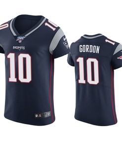 New England Patriots Josh Gordon Navy 100th Season Vapor Elite Jersey - Robokeg