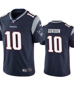 New England Patriots Josh Gordon Navy 100th Season Vapor Limited Jersey - Robokeg