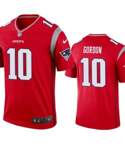 New England Patriots Josh Gordon Red Inverted Legend Jersey - Robokeg
