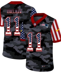 New England Patriots Julian Brandedelman #11 Nfl 2020 American Flag Camo Jersey - Robokeg