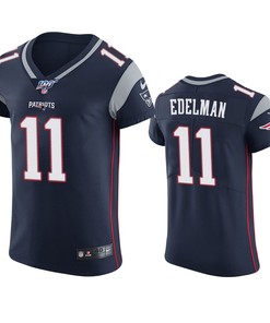 New England Patriots Julian Edelman Navy 100th Season Vapor Elite Jersey - Robokeg