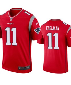 New England Patriots Julian Edelman Red Inverted Legend Jersey - Robokeg