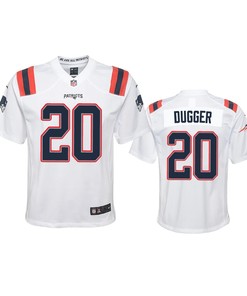 New England Patriots Kyle Dugger White 2020 Nfl Draft Game Jersey - Robokeg