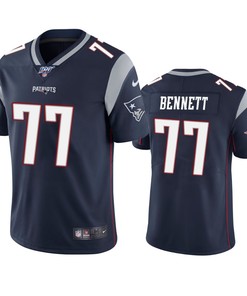 New England Patriots Michael Bennett Navy 100th Season Vapor Limited Jersey - Robokeg