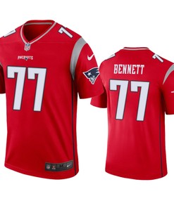 New England Patriots Michael Bennett Red Inverted Legend Jersey - Robokeg