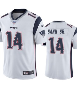 New England Patriots Mohamed Sanu White 100th Season Vapor Limited Jersey - Robokeg