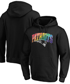 New England Patriots Nfl Pro Line By Branded Pride Logo Pullover Hoodie - Black - Robokeg