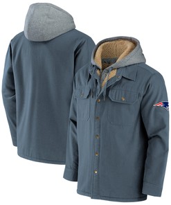 New England Patriots Nfl X Darius Rucker Collection By Canvas Full-zip Hoodie - Navy - Robokeg