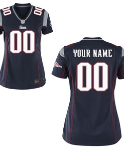 New England Patriots Nike Womens Custom Game Jersey - Navy Blue - Robokeg