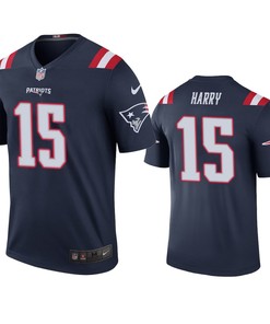 New England Patriots Nkeal Harry Navy Color Rush Legend Jersey - Robokeg