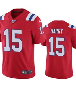 New England Patriots Nkeal Harry Red 100th Season Vapor Limited Jersey - Robokeg