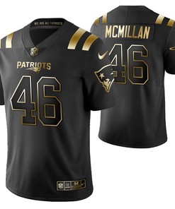 New England Patriots Raekwon Mcmillan 46 2021 Nfl Golden Brandedition Black Jersey Gift For Patriots Fans - Robokeg
