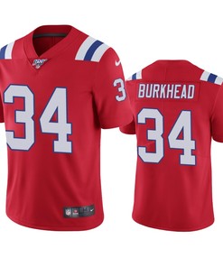 New England Patriots Rex Burkhead Red 100th Season Vapor Limited Jersey - Robokeg