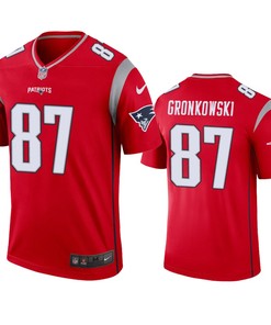 New England Patriots Rob Gronkowski Red Inverted Legend Jersey - Robokeg