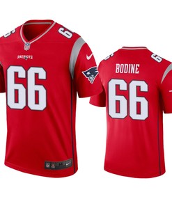 New England Patriots Russell Bodine Red Inverted Legend Jersey - Robokeg