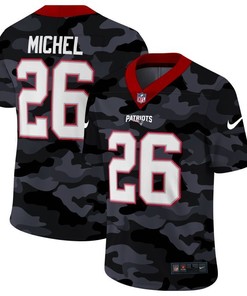 New England Patriots Sony Michel #26 Nfl 2020 Camo Black Jersey - Robokeg