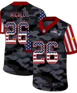 New England Patriots Sony Michel #26 Nfl 2020 Camo Jersey - Robokeg