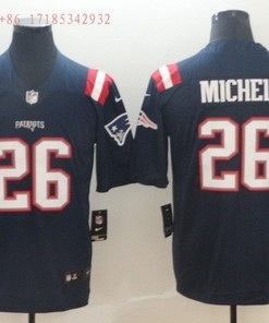 New England Patriots Sony Michel #26 Nfl 2020 Navy Jersey Jersey - Robokeg