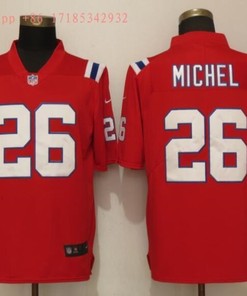 New England Patriots Sony Michel #26 Nfl 2020 Red Jersey Jersey - Robokeg