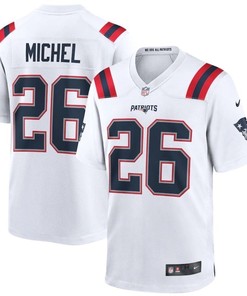 New England Patriots Sony Michel #26 Nfl 2020 White Jersey - Robokeg
