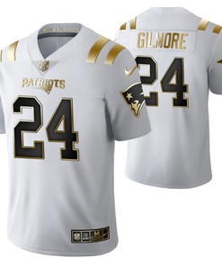 New England Patriots Stephon Gilmore 24 2021 Nfl Golden Brandedition White Jersey Gift For Patriots Fans - Robokeg