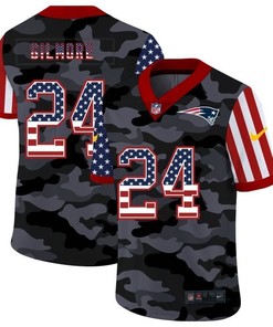 New England Patriots Stephon Gilmore #24 Nfl 2020 Camo Black Jersey - Robokeg