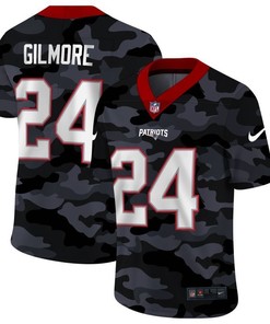 New England Patriots Stephon Gilmore #24 Nfl 2020 Camo Black Jersey - Robokeg