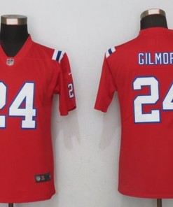 New England Patriots Stephon Gilmore #24 Nfl 2020 Carmine Red Jersey - Robokeg