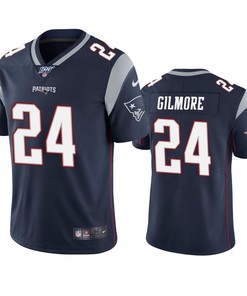 New England Patriots Stephon Gilmore Navy 100th Season Vapor Limited Jersey - Robokeg