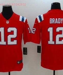 New England Patriots Tom Brady #12 Nfl 2020 Red Jersey Jersey - Robokeg