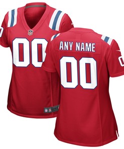 New England Patriots Womens Alternate Custom Jersey Red Custom Jerseys Nfl - Robokeg