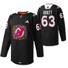 New Jersey Devils 63 Jesper Bratt 2022 Hispanic Heritage Night Jersey Black Warm-Up Jersey - Robokeg