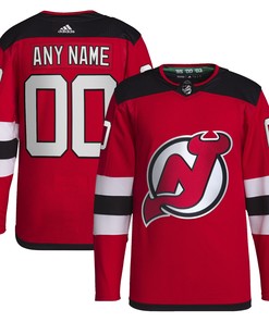 New Jersey Devils Adidas Home Primegreen Authentic Pro Custom Jersey - Red Custom Jerseys Nhl - Robokeg