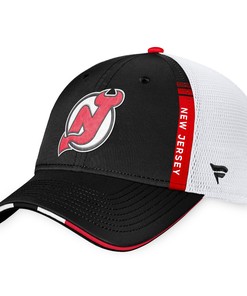 New Jersey Devils Branded 2022 Nhl Draft Pro On Stage Trucker Adjustable Hat - Black/white - Robokeg