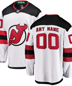 New Jersey Devils Fanatics Branded Away Breakaway Custom Jersey - White Custom Jerseys Nhl - Robokeg