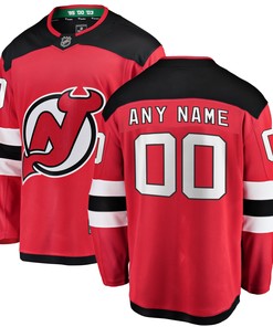 New Jersey Devils Fanatics Branded Home Breakaway Custom Jersey - Red Custom Jerseys Nhl - Robokeg