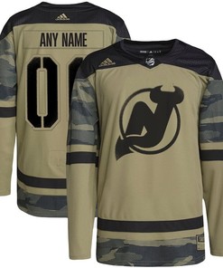 New Jersey Devils Military Appreciation Team Custom Practice Jersey - Camo - Robokeg
