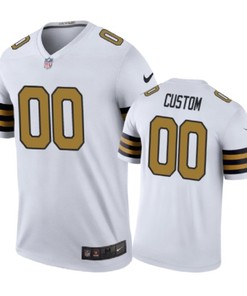 New Orleans Saints #00 Custom Nike Color Rush White Jersey - Robokeg