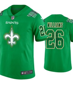 New Orleans Saints #26 P.j. Williams Jersey St. Patricks Day Kelly Green Lucky - Men - Robokeg