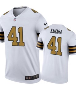 New Orleans Saints #41 Alvin Kamara Nike Color Rush White Jersey - Robokeg
