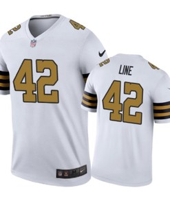 New Orleans Saints #42 Zach Line Nike Color Rush White Jersey - Robokeg